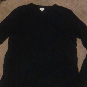 Plain black long sleeve shirt